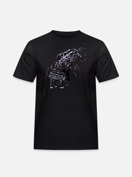 PLUX Tapir - Männer Workwear T-Shirt - Schwarz