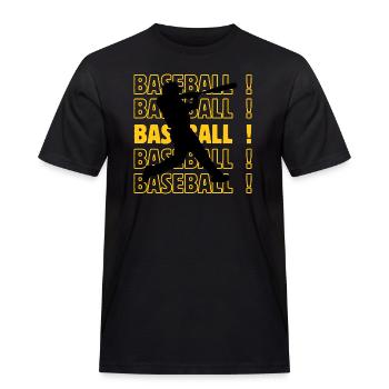 Baseball Baseball Baseball - Männer Workwear T-Shirt - Schwarz - Vorne - AI Model Male 178 light (178cm)