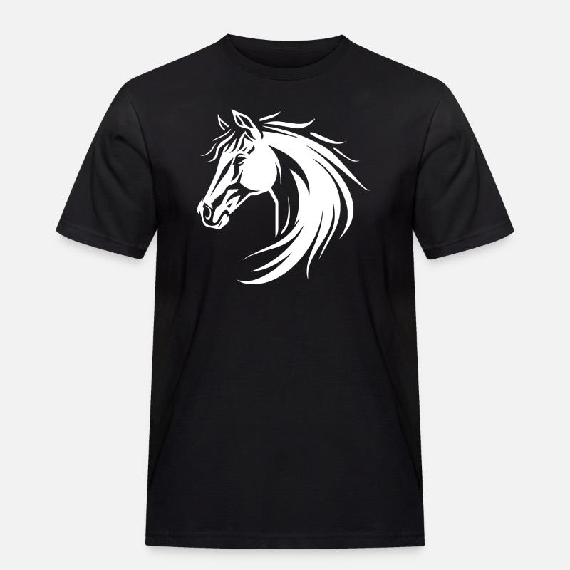 Hest - Herre Workwear T-Shirt - sort