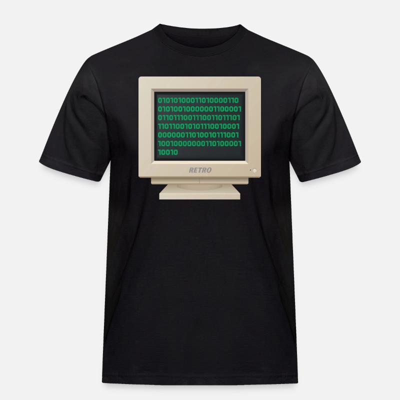 CRT - Binärer Code - Männer Workwear T-Shirt - Schwarz