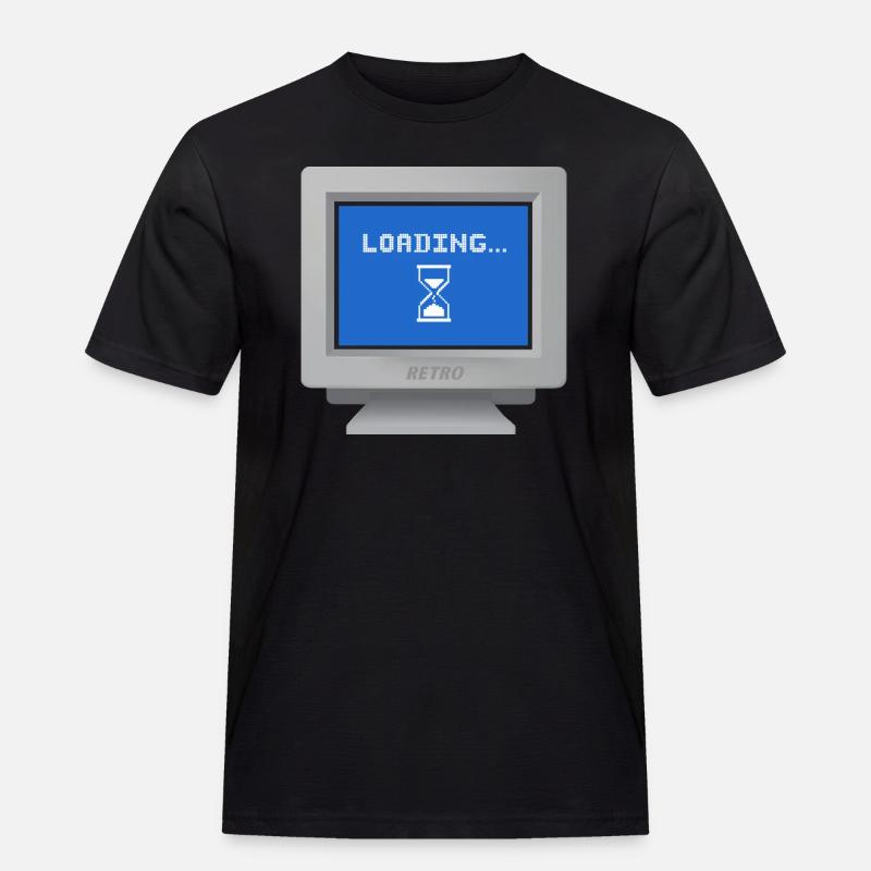 CRT design - Loading Wallpaper - Männer Workwear T-Shirt - Schwarz