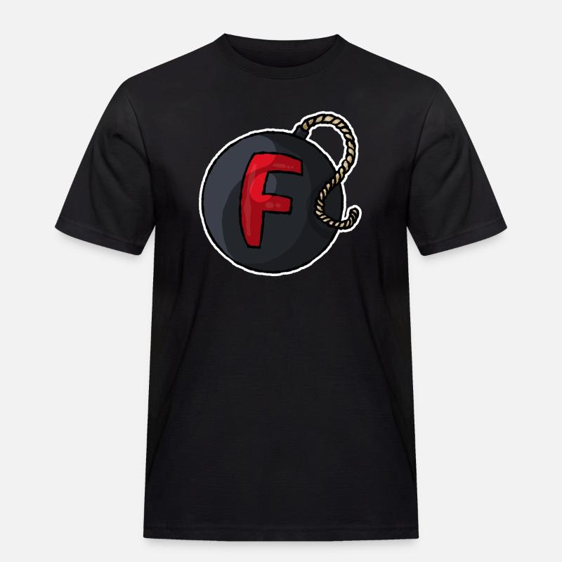 F Bomb - Männer Workwear T-Shirt - Schwarz