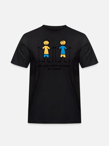 Walking - Männer Workwear T-Shirt - Schwarz