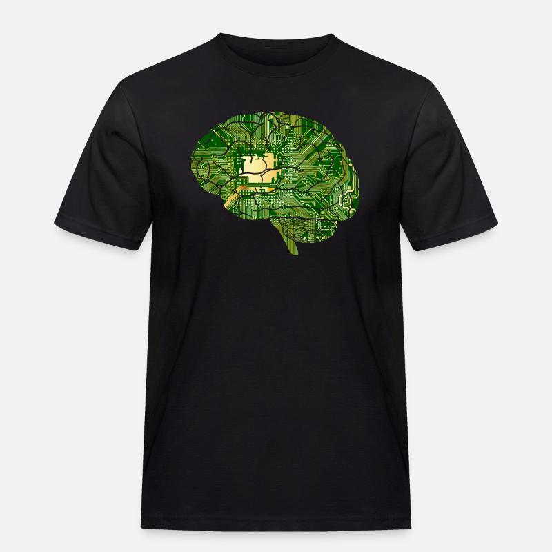 Brain - Computer Board - Artificial Intelligence - Men's Workwear T-Shirt - black