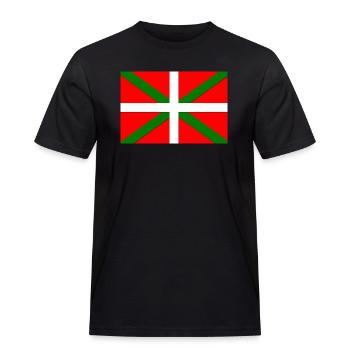 Drapeau Basque - T-shirt Workwear homme - noir - Devant - AI Model Male 178 light (178cm)