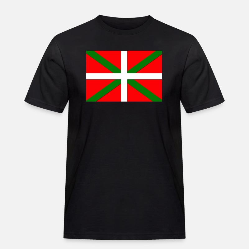 Baskische Flagge - Männer Workwear T-Shirt - Schwarz