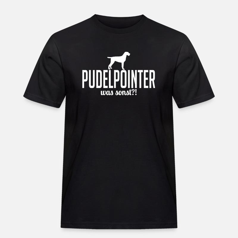 PUDELPOINTER was sonst - Männer Workwear T-Shirt - Schwarz