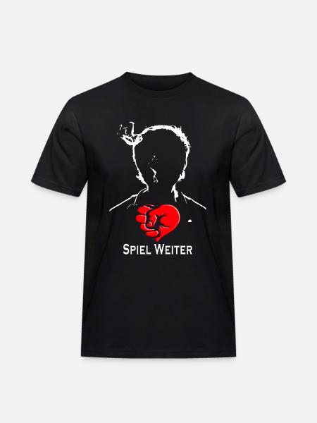 Spiel Weiter Grafik - Männer Workwear T-Shirt - Schwarz
