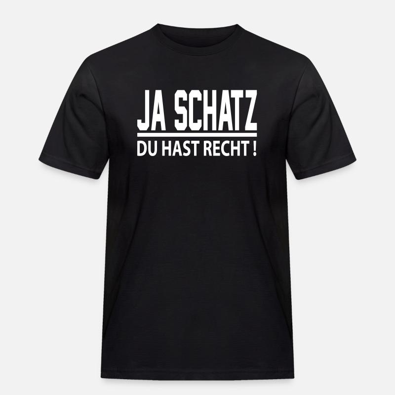 ja_schatz - Männer Workwear T-Shirt - Schwarz