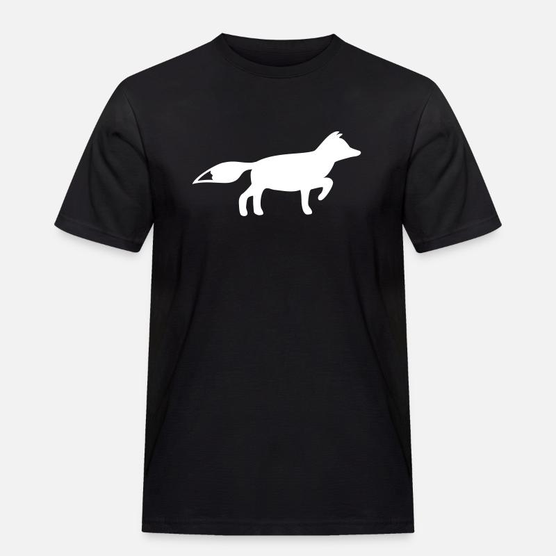 Ein Fuchs oder Füchsin - Männer Workwear T-Shirt - Schwarz