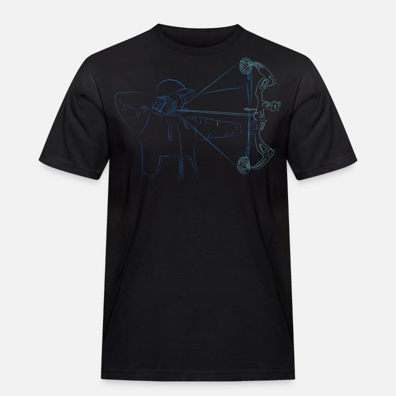 Bogenschütze Compound Bogen T-Shirt - Männer Workwear T-Shirt - Schwarz