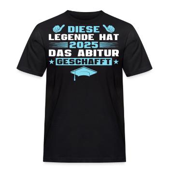 Abitur bestandene Abschlussprüfung 2025 - Männer Workwear T-Shirt - Schwarz - Vorne - AI Model Male 178 light (178cm)