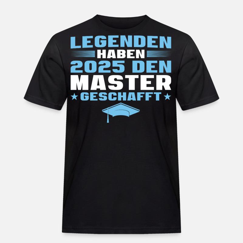 Studium Abschluss Master 2025 - Männer Workwear T-Shirt - Schwarz