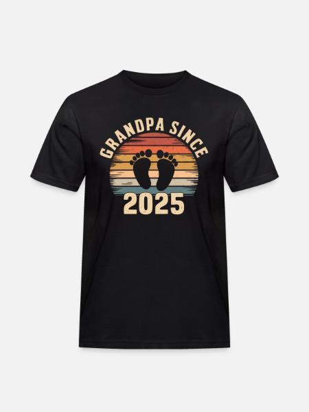 Papy depuis 2025 - T-shirt Workwear homme - noir