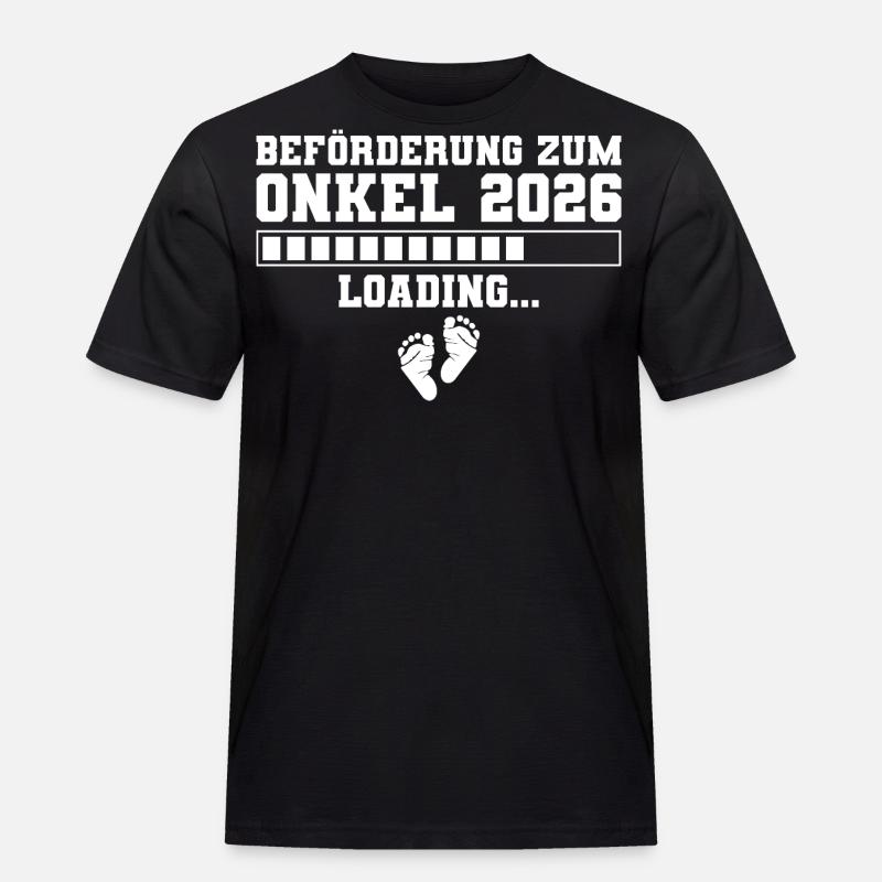 Befoerderung zum Onkel 2026 loading - Männer Workwear T-Shirt - Schwarz