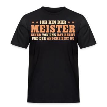 Handwerk Meisterprüfung bestanden Spruch Meister - Männer Workwear T-Shirt - Schwarz - Vorne - AI Model Male 178 light (178cm)