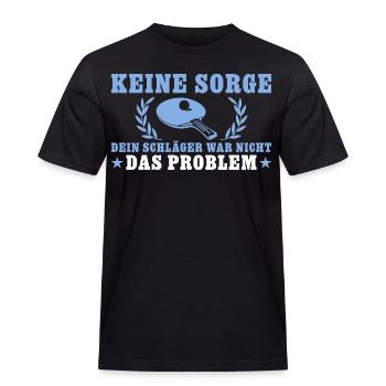 Der Schläger war nicht das Problem Tischtennis - Männer Workwear T-Shirt - Schwarz - Vorne - AI Model Male 178 light (178cm)