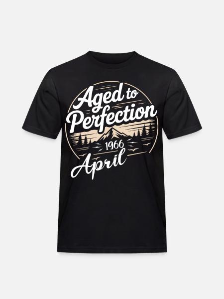 April 1966 birthday april 1966 - Men's Workwear T-Shirt - black