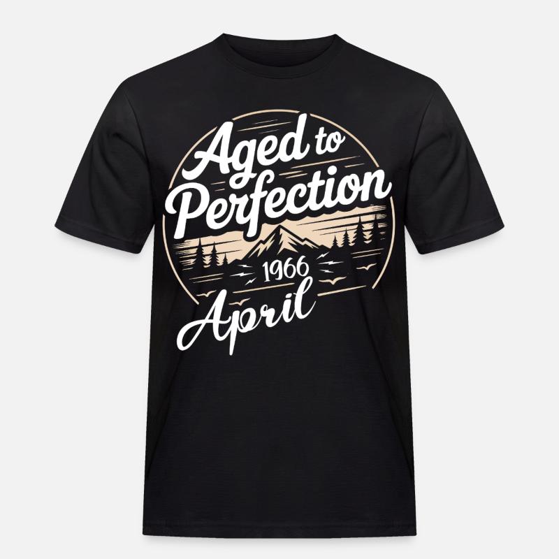 April 1966 birthday april 1966 - Men's Workwear T-Shirt - black