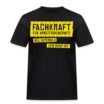 Superheld Fachkraft Arbeitssicherheit Superheld - Männer Workwear T-Shirt - Schwarz - Vorne - AI Model Male 178 light (178cm)