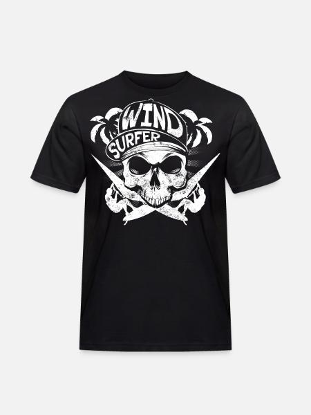 Windsurfer - Männer Workwear T-Shirt - Schwarz
