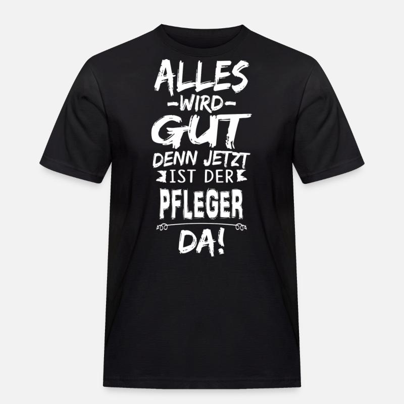 PFLEGER - Männer Workwear T-Shirt - Schwarz