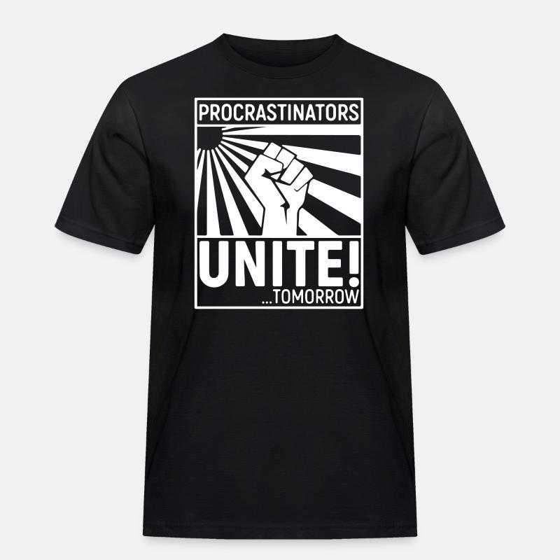 Procrastinators Black - Männer Workwear T-Shirt - Schwarz