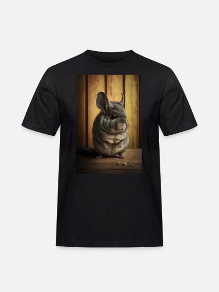Chinchilla Realistic Animal - Men's Workwear T-Shirt - black