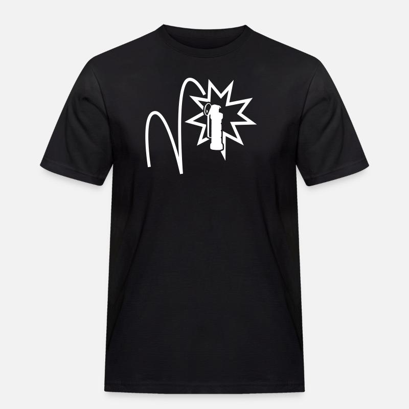 Pop Flash - Männer Workwear T-Shirt - Schwarz