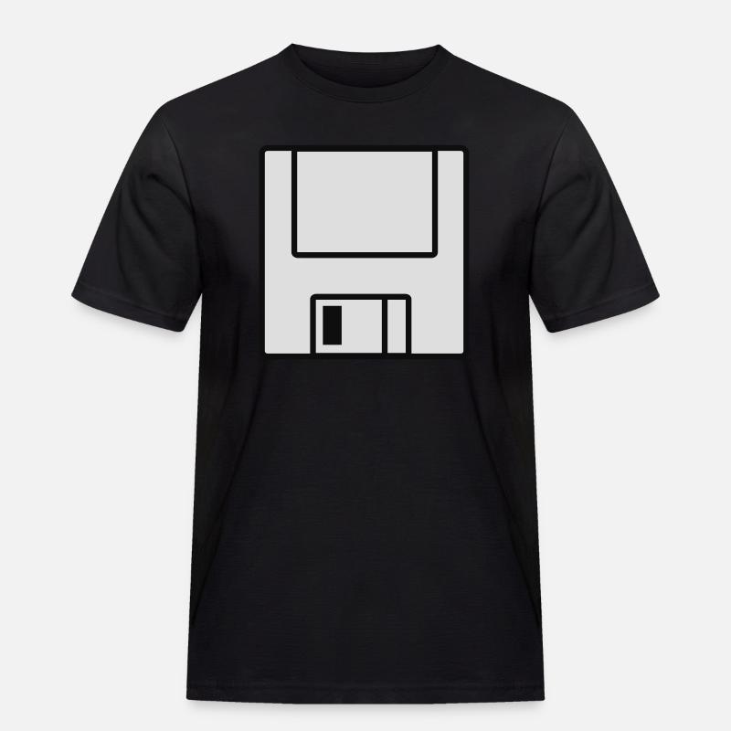 Computer-Diskette - Männer Workwear T-Shirt - Schwarz