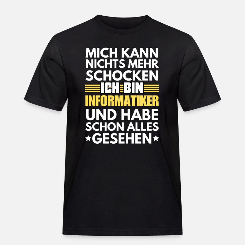 Non-shockable computer scientist - Men's Workwear T-Shirt - black