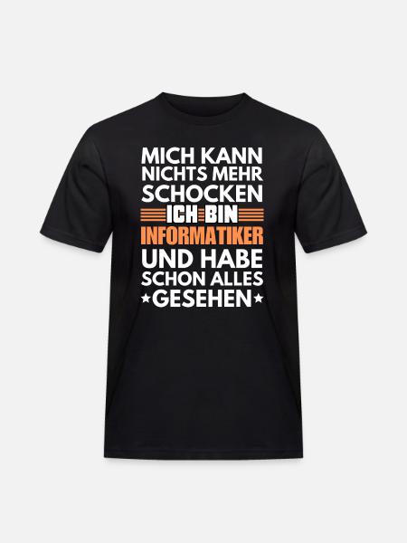 Non-shockable computer scientist - Men's Workwear T-Shirt - black