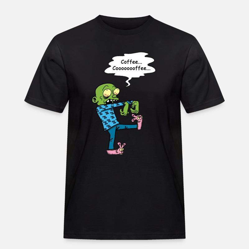 Brauchen Sie einen Kaffee - Männer Workwear T-Shirt - Schwarz