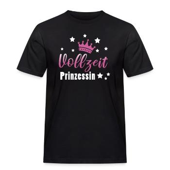 Vollzeitprinzessin Prinzessin Mädchen - Männer Workwear T-Shirt - Schwarz - Vorne - AI Model Male 178 light (178cm)