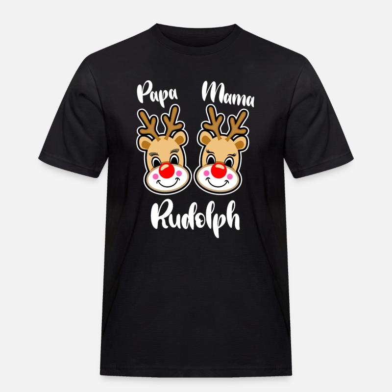 Frohe Weihnachten - Männer Workwear T-Shirt - Schwarz