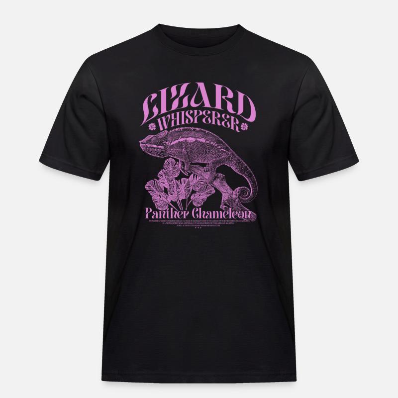 Pantherchamäleon Chamäleon Echsenflüsterer - Männer Workwear T-Shirt - Schwarz