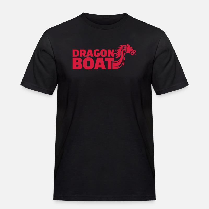 Drachenboot - Männer Workwear T-Shirt - Schwarz