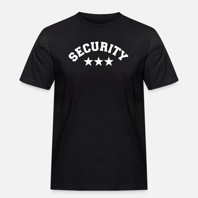 Security - Männer Workwear T-Shirt - Schwarz