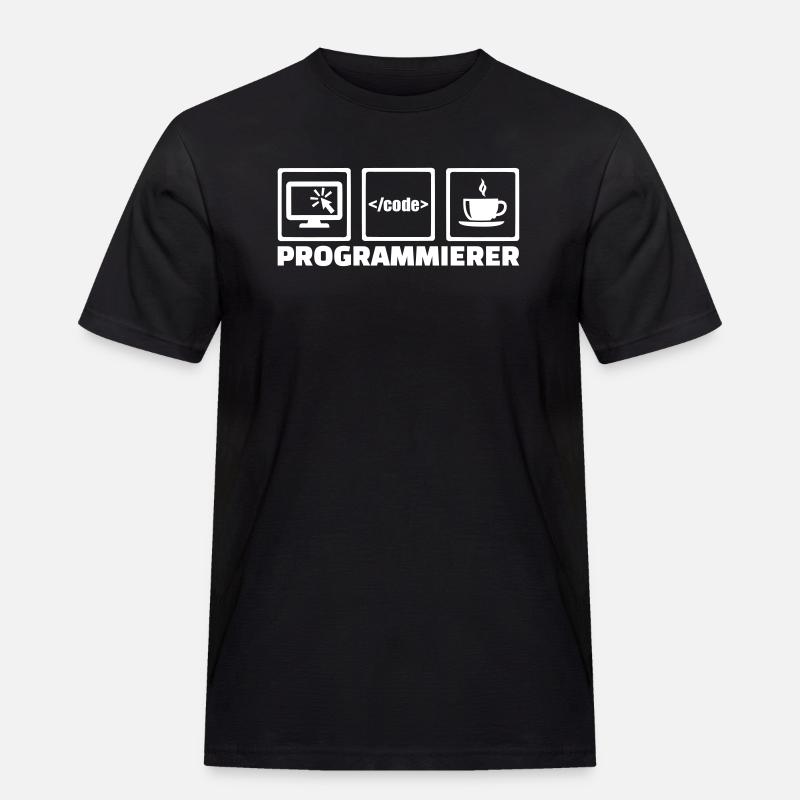 Programmierer - Männer Workwear T-Shirt - Schwarz