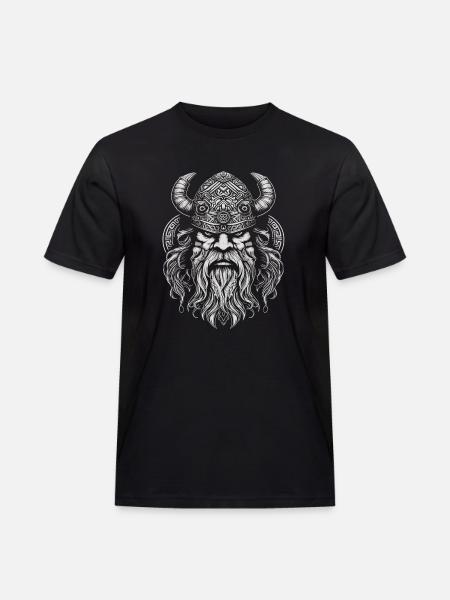 Odin Wikinger Gott - Männer Workwear T-Shirt - Schwarz