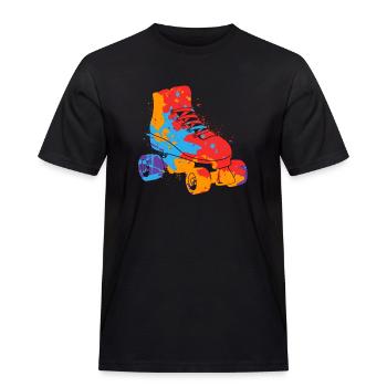Rollschuhe Roller Skates Bunt Mädchen Rollschuh - Männer Workwear T-Shirt - Schwarz - Vorne - AI Model Male 178 light (178cm)