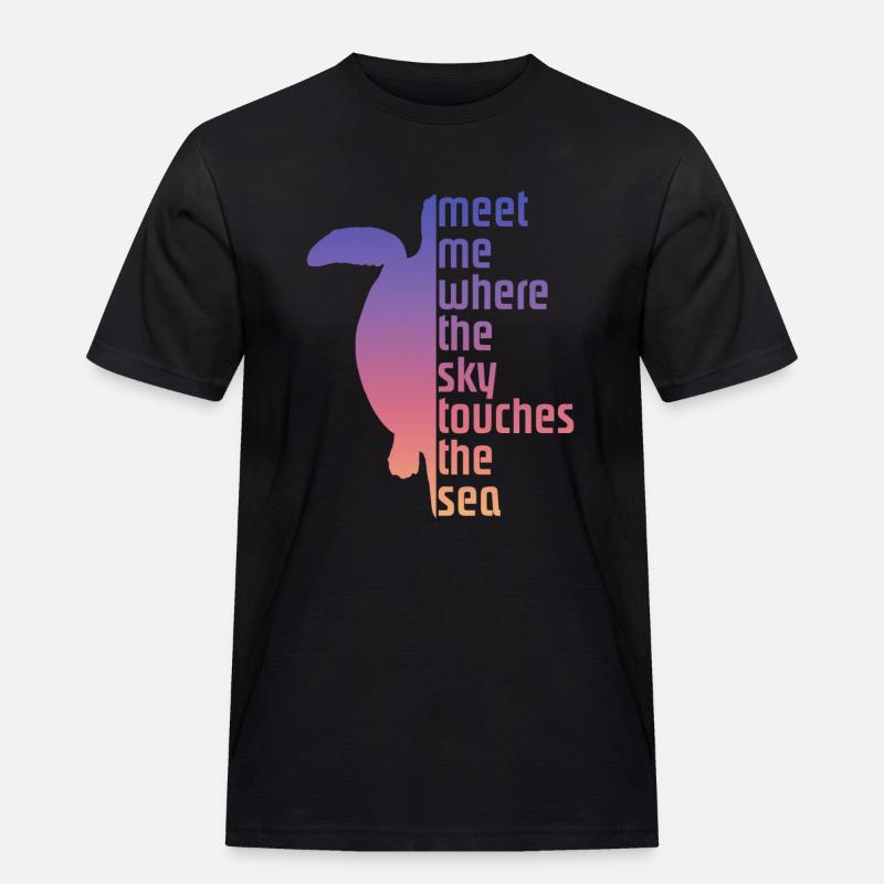 Turtle Schildkröte Spruch Geschenkidee - Männer Workwear T-Shirt - Schwarz