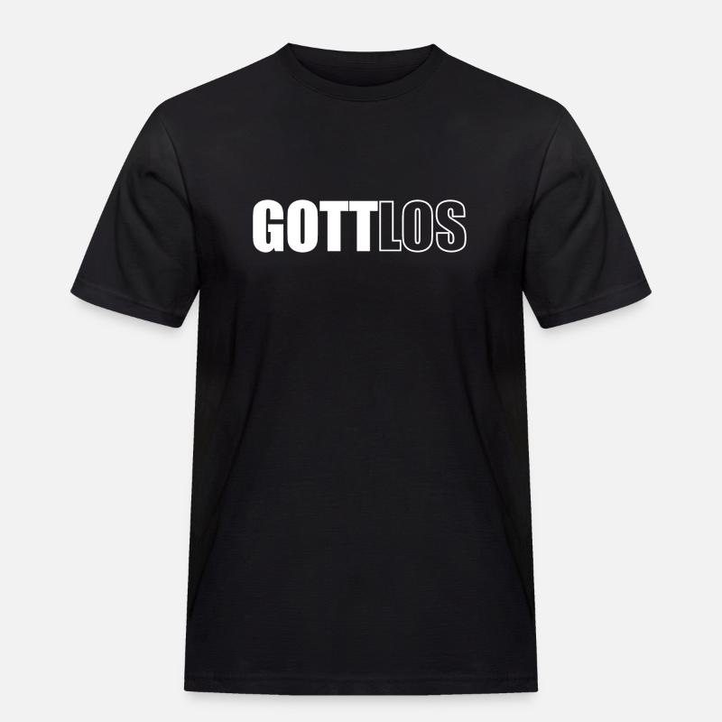 Gottlos - Männer Workwear T-Shirt - Schwarz