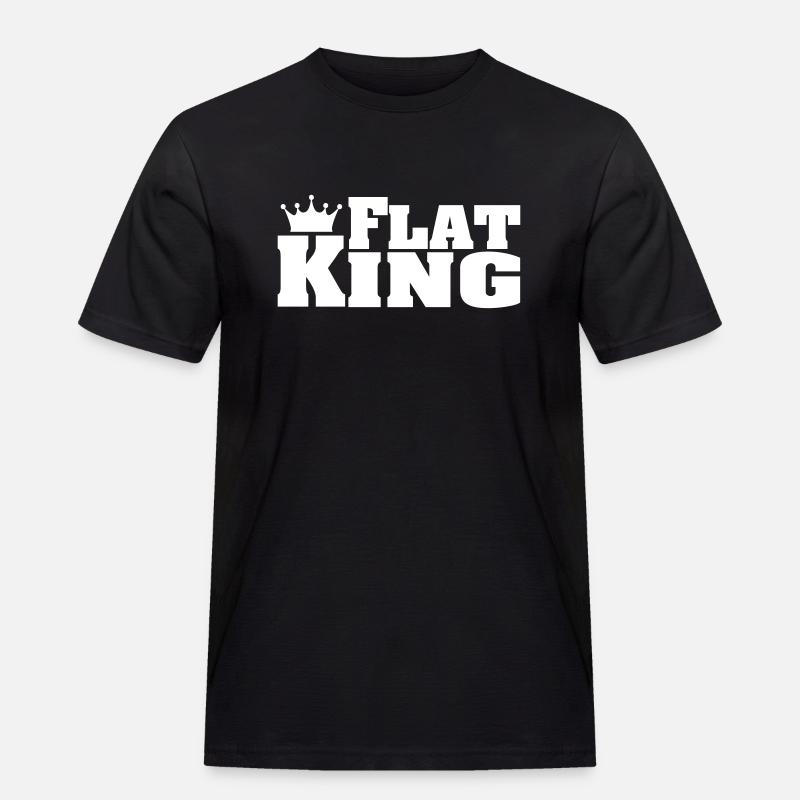 FLAT KING Flat Coated Retriever - Männer Workwear T-Shirt - Schwarz