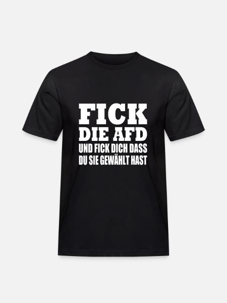 Afd - Männer Workwear T-Shirt - Schwarz