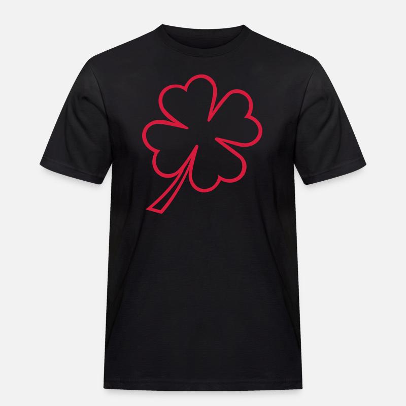 lucky clover st patrick - Männer Workwear T-Shirt - Schwarz