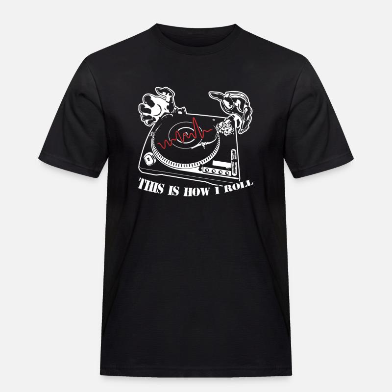DJ So rollt DJ - Männer Workwear T-Shirt - Schwarz