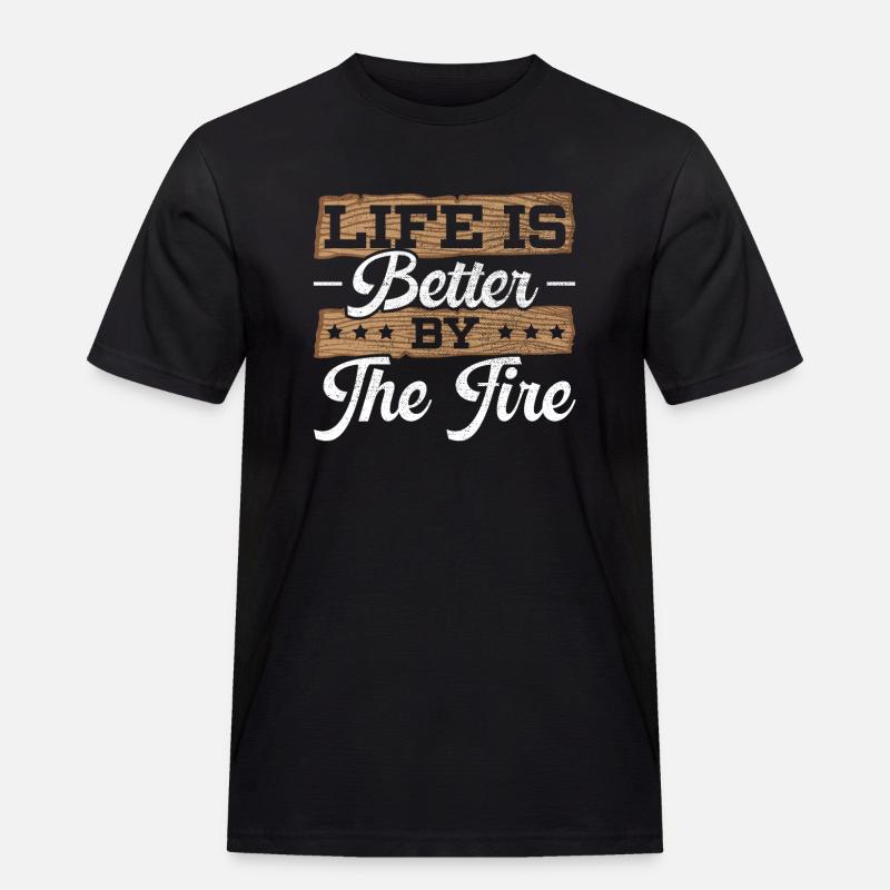 Wood-burning pyrography master carpenter - Men's Workwear T-Shirt - black