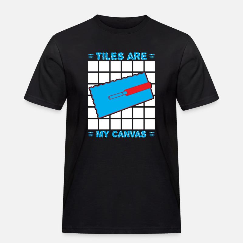 Beruf Bester Fliesenleger Geschenk-Idee - Männer Workwear T-Shirt - Schwarz