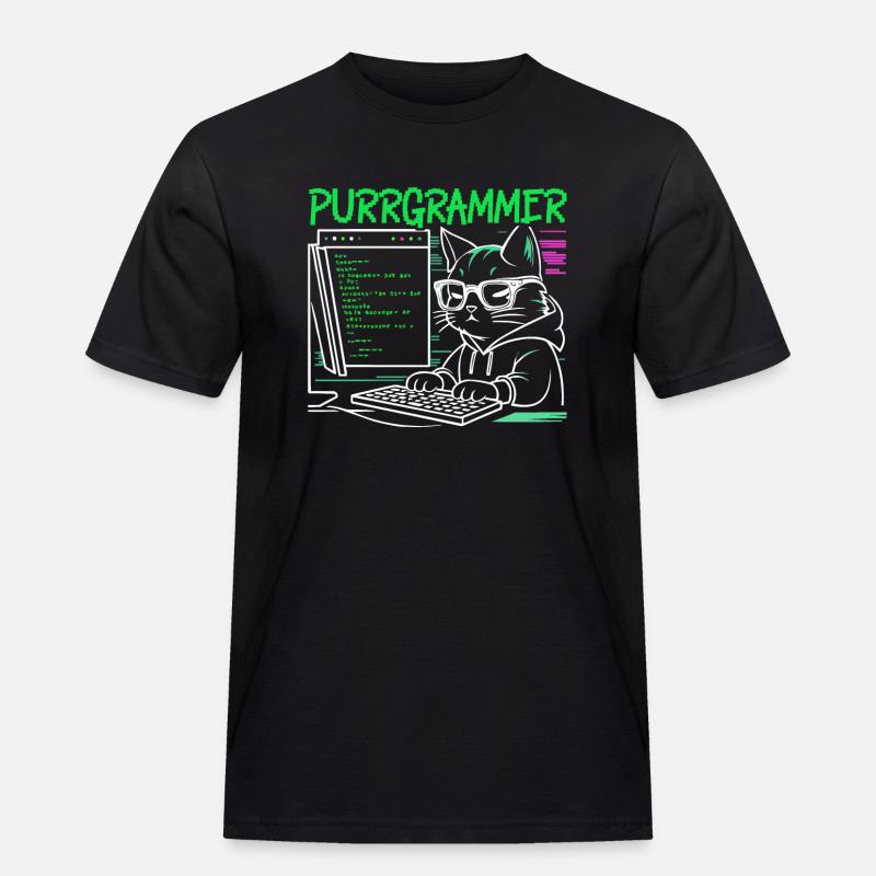 Funny Programmer Programmer - Men's Workwear T-Shirt - black